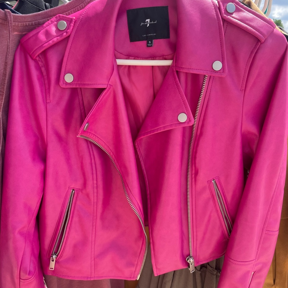 7 For all mankind leather jacket